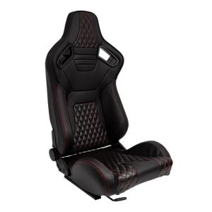 SK-Import Sitz AK Style ZWEITE CHANCE Schwarz - Rot Kunstleder