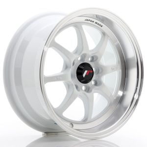 JR-Wheels TFII Felgen 15 Zoll 7.5J ET30 4x100,4x114.3 White Machined Lip