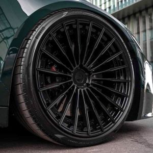 Z-Performance ZP Modular 2 2-teiliges geschmiedet Felgen 20 Zoll 10J ET48 5x112 Tief konkav Satin Schwarz, Glanz Schwarz Lippe